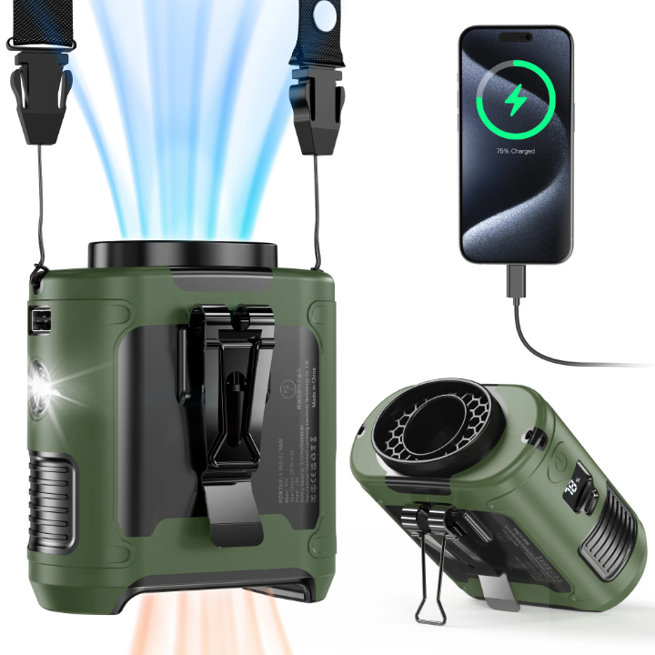 Ventilateur Portable 3 en 1 - Power bank intégré