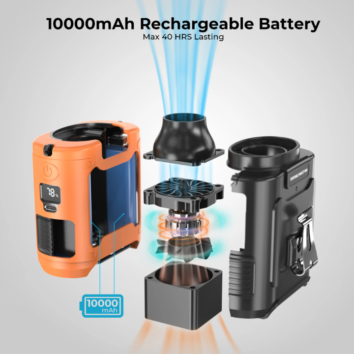 Ventilateur Portable 3 en 1 - Power bank intégré