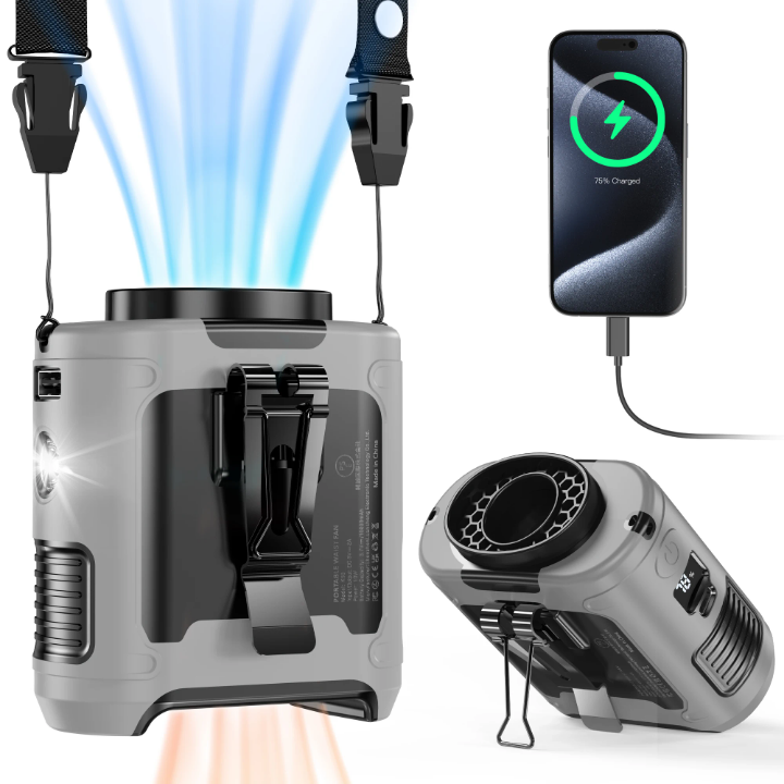 Ventilateur Portable 3 en 1 - Power bank intégré