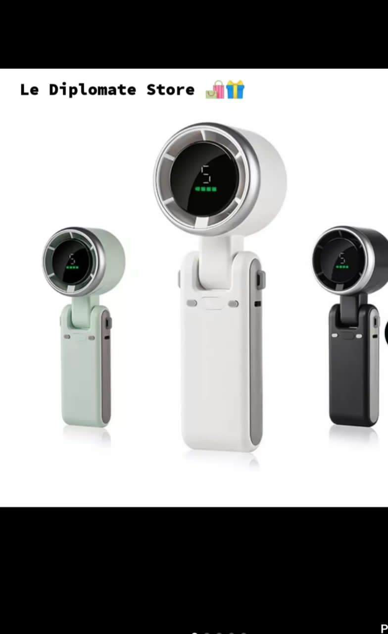 Ventilateur Portable 3 en 1 rechargeable avec 5 vitesses